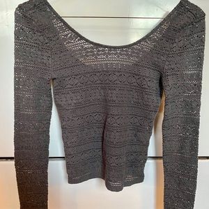 AEO Crop Top See Through Long Sleeve
